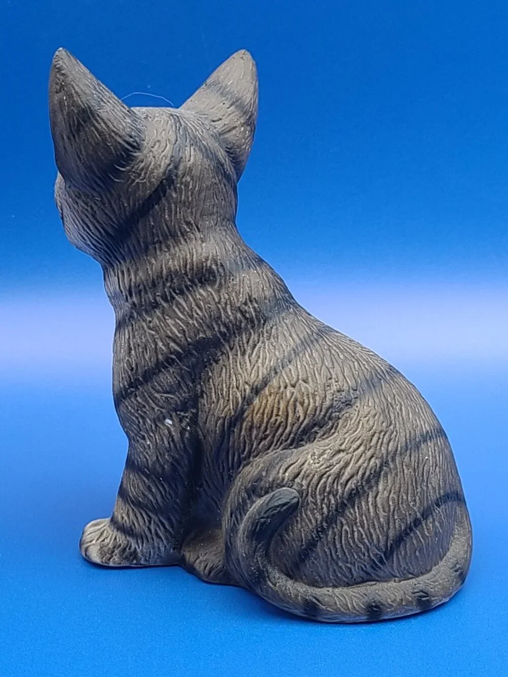Lefton Vintage 1985 Grey Striped Tiger Tabby Cat Figurine 04846 5